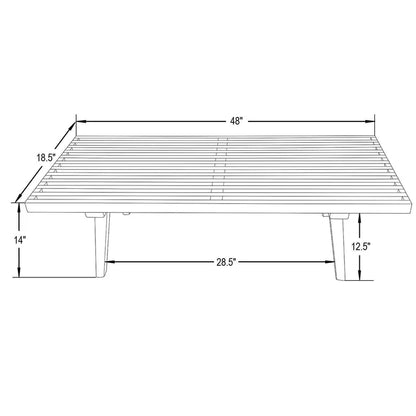 Banc à plateforme en bois LM Mid-Century - 4 pieds