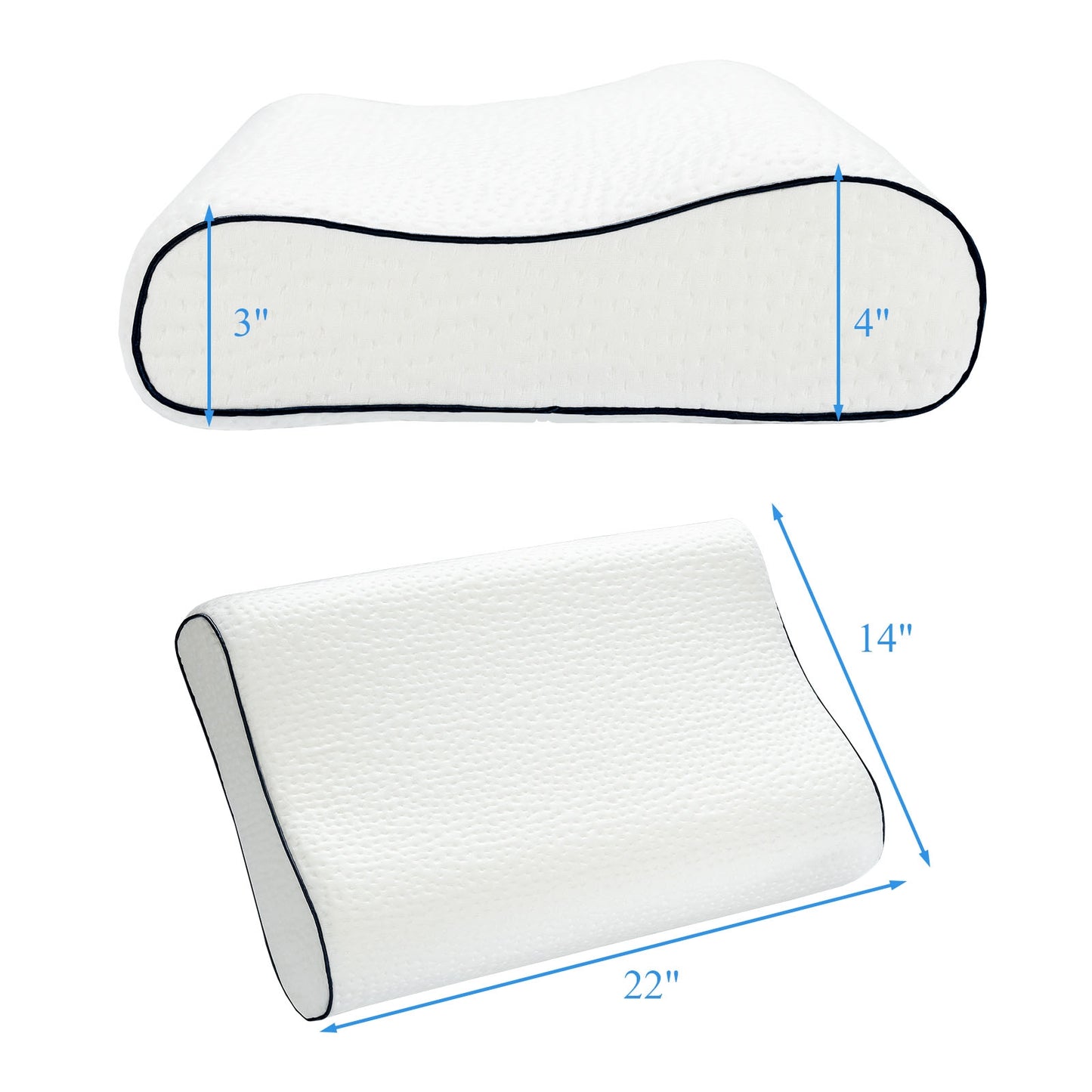 Memory Foam Sleep Pillow Orthopedic Contour Cervical Neck Support