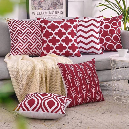 Geometric Cotton, Linen, Canvas Indoor/Outdoor Pillow Cover