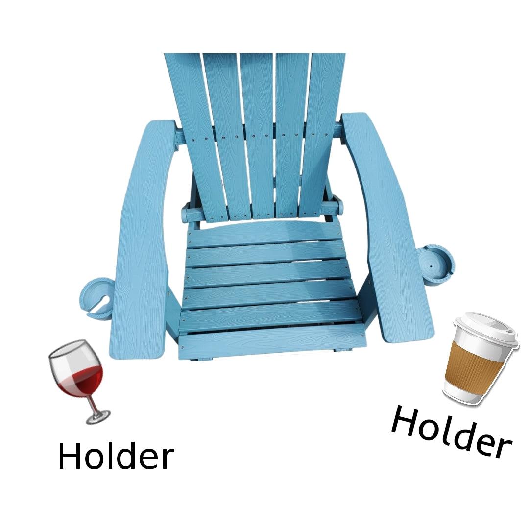 ADIRONDACK Chairs FULLY FOLDABLE 💥 with Foldable FOOTREST & Back CUSHION - Save on Sofas