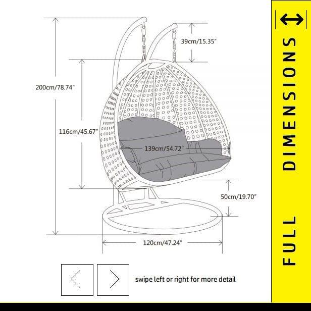 Double Swing Chair dimensions