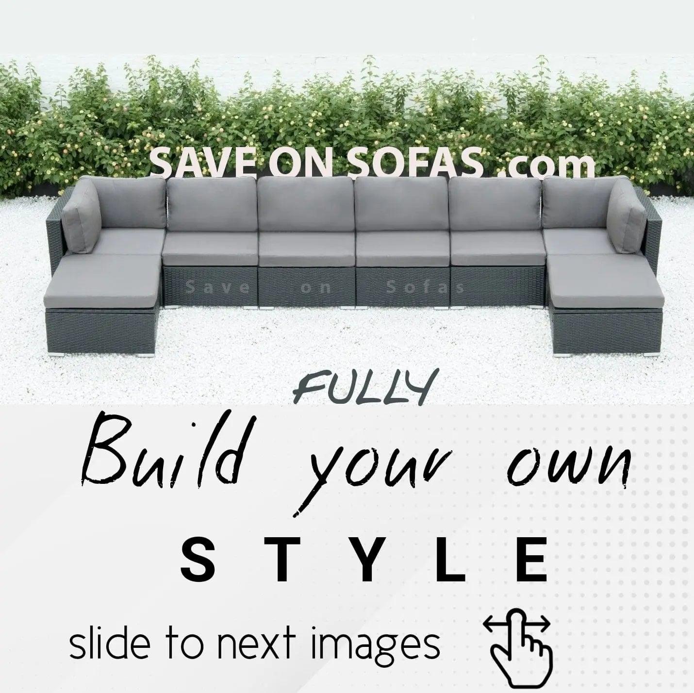 8 Pc Modular Wicker Sectional