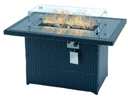 Premium Wicker Fire Pit Table