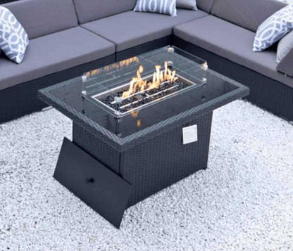 Premium Wicker Fire Pit Table