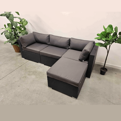 Beautiful 4 Pieces Modular WICKER Sectional Island Patio Furniture